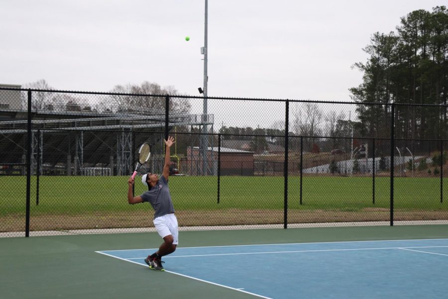 Anagh on the court during happier times.