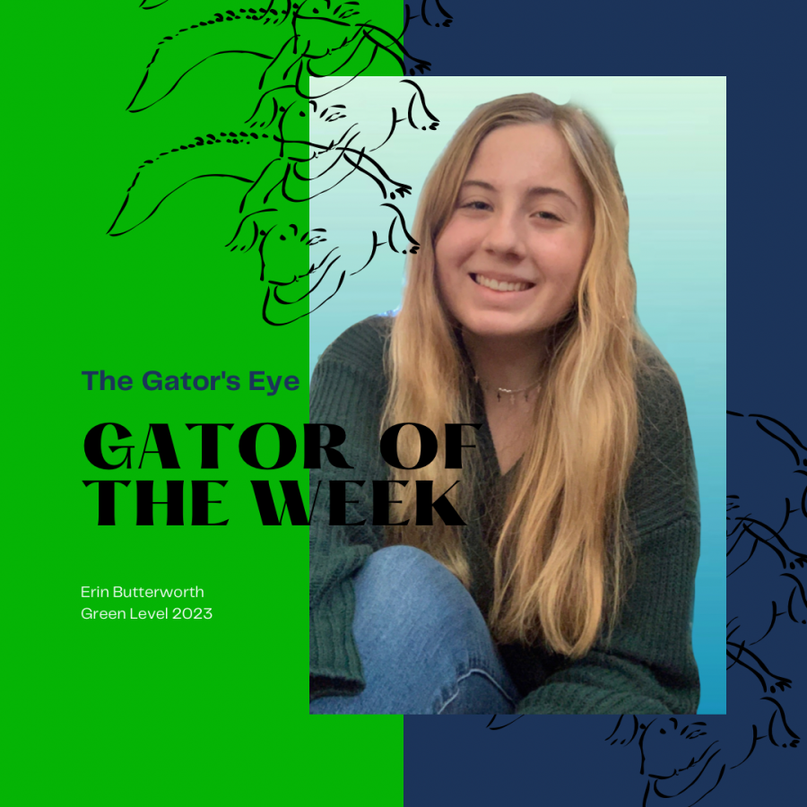 This weeks student gator is Erin Butterworth, Class of 2023.