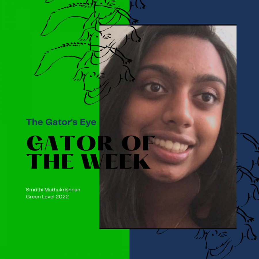 Smrithi Muthukrishnan is the Gator of the Week.