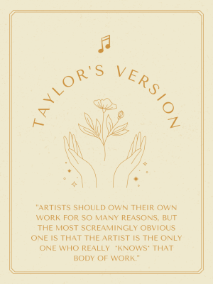 Taylors Version makes the singers music her own. Graphic by S. Sunil.