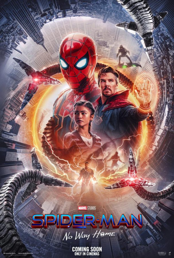 Spiderman: No Way Home promotional poster from Marvel Studios.