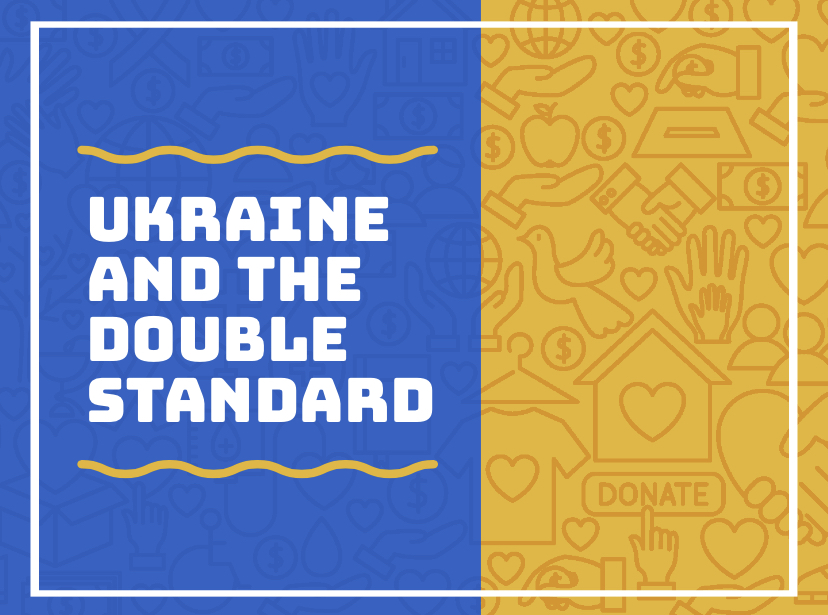 Is there a double standard with the Wests attitude towards Ukraine? Graphic by D. Khan.