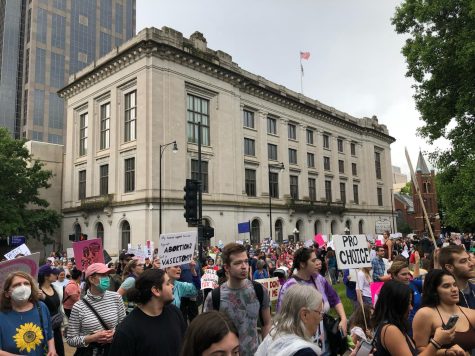 The downtown Raleigh protest was organized in occurence with country-wide rallies.