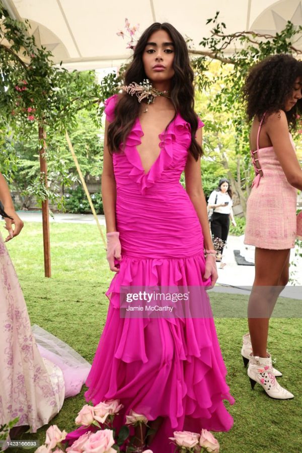NEW YORK, NEW YORK - SEPTEMBER 12: A model attends the LoveShackFancy presentation during September 2022 New York Fashion Week: The Shows at Cooper Hewitt, Smithsonian Design Museum on September 12, 2022 in New York City. (Photo by Jamie McCarthy/Getty Images for NYFW: The Shows)