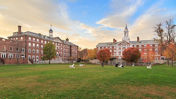 Harvard Universitys campus in Cambridge, Massachusetts. 