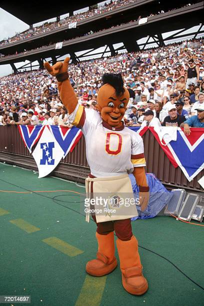 HONOLULU, HI - FEBRUARY 5:  The Washington Redskins mascot stands on the sidelines during the 1995 NFL Pro Bowl at Aloha Stadium on February 5, 1995 in Honolulu, Hawaii.  The AFC defeated the NFC 41-13.  (Photo by George Rose/Getty Images)