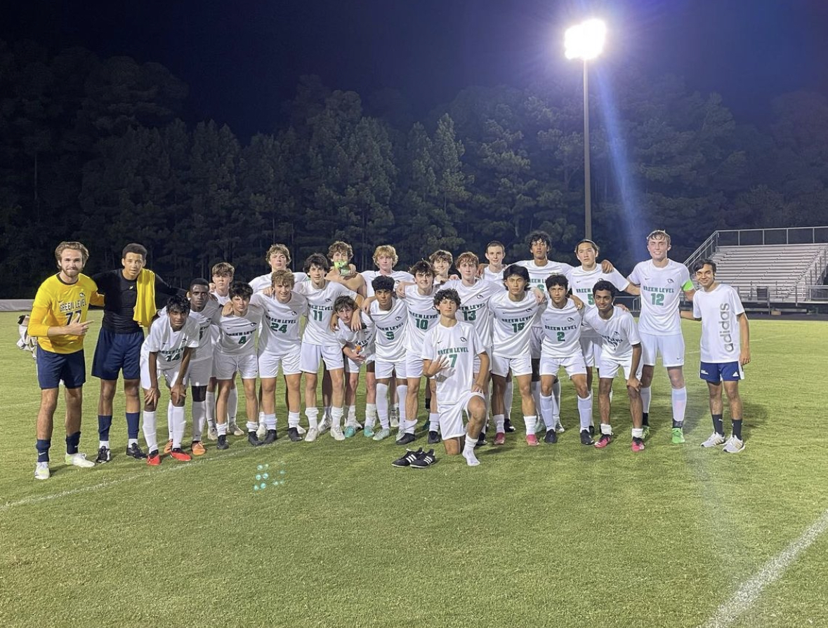 Green Level Mens Soccer team after their 4-0 win versus the Apex Cougars. 