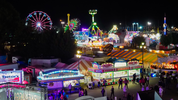 The vibrance of the North Carolina State Fair at night. 
