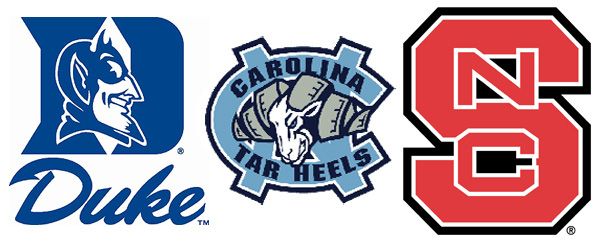 NC State’s, Duke, and UNC’s college logo