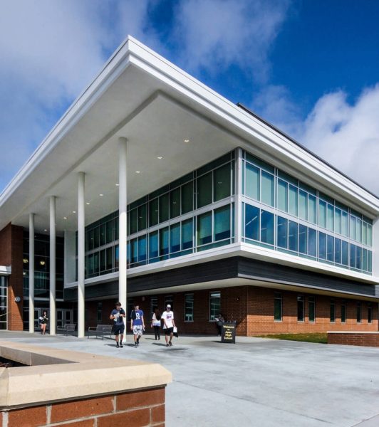 The outside view of the Green Level library