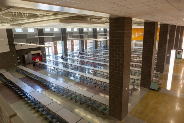 Green Level High School cafeteria overview