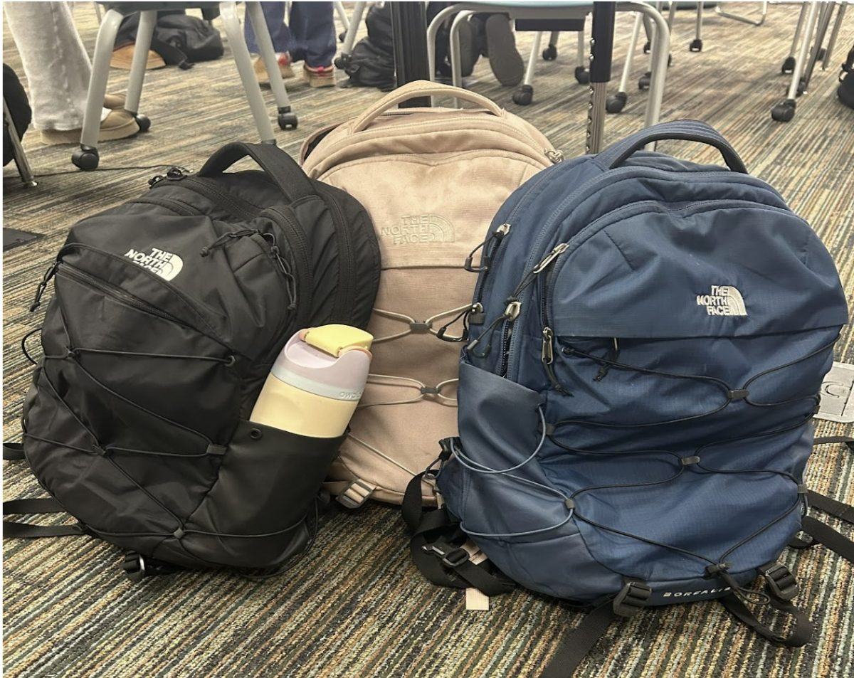 A collection of mine, Rowan's, and Katie’s backpacks