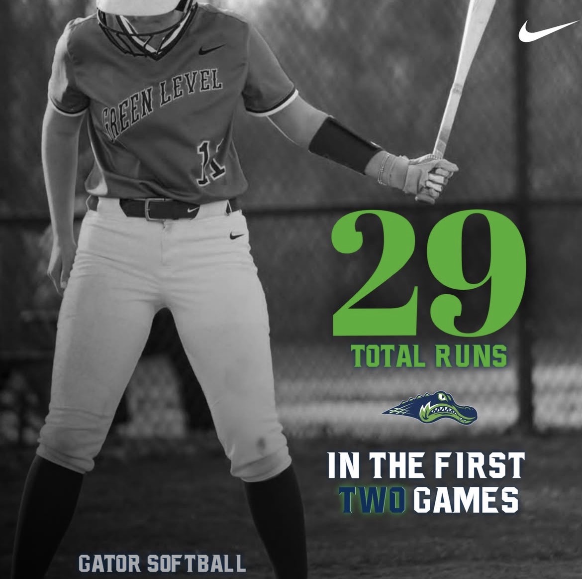 Green Level softball scores a record amount of runs in their opening games.