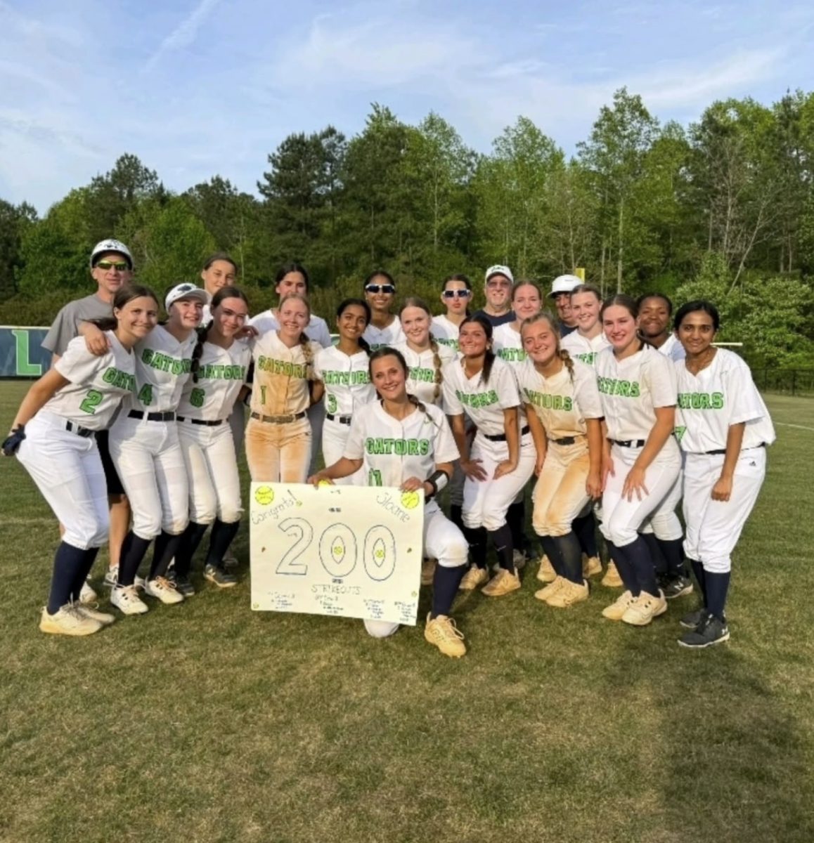 Congrats to @g_l_softball pitcher Sloane Kessler, who recorded her 200th career strikeout in tonight’s 24-9 win over South Garner! #ChompCity
